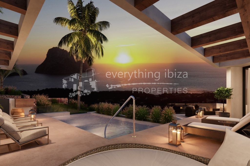 Luxury detached villas with private pool & amazing views for sale by everything ibiza Properties