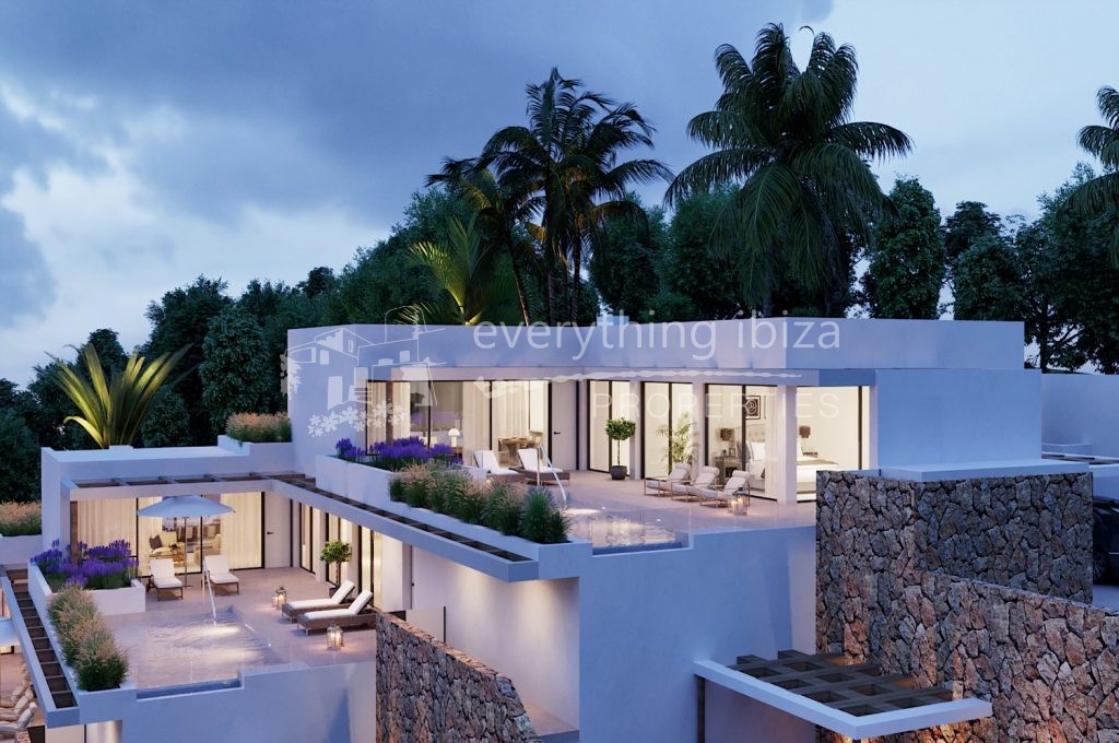 Luxury detached villas with private pool & amazing views for sale by everything ibiza Properties