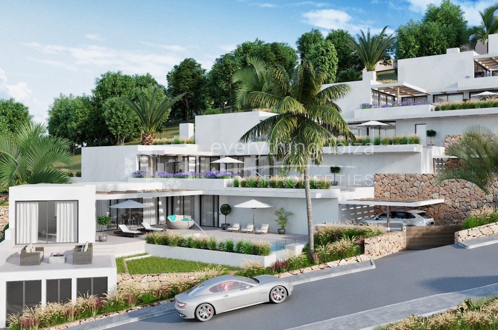 Luxury detached villas with private pool & amazing views for sale by everything ibiza Properties