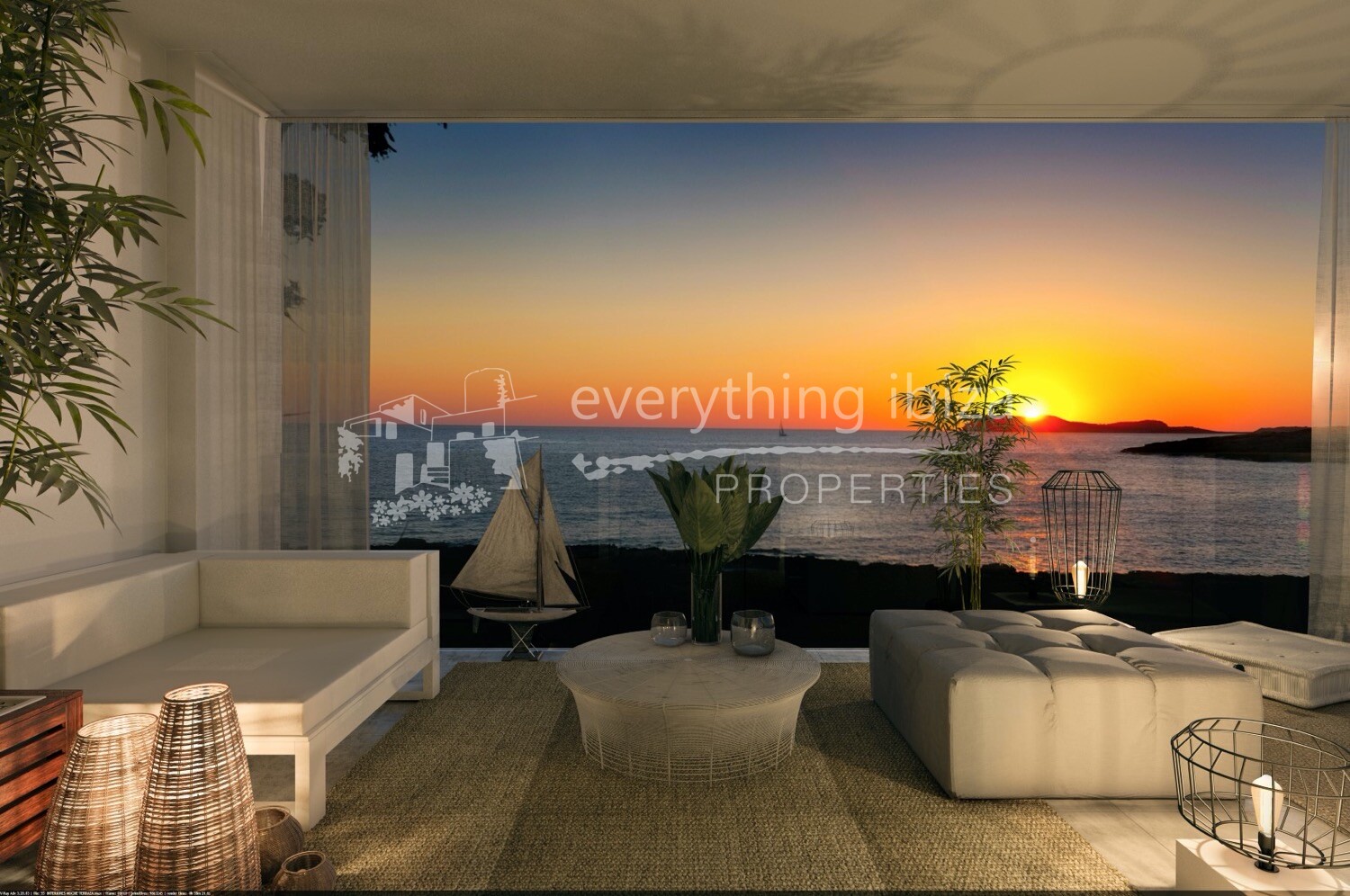 Quality Frontline 2 Bed Apartment in Cala Gracio, ref. 1428, for sale in Ibiza by everything ibiza Properties