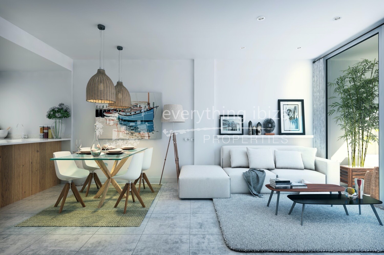 Quality Frontline 2 Bed Apartment in Cala Gracio, ref. 1428, for sale in Ibiza by everything ibiza Properties