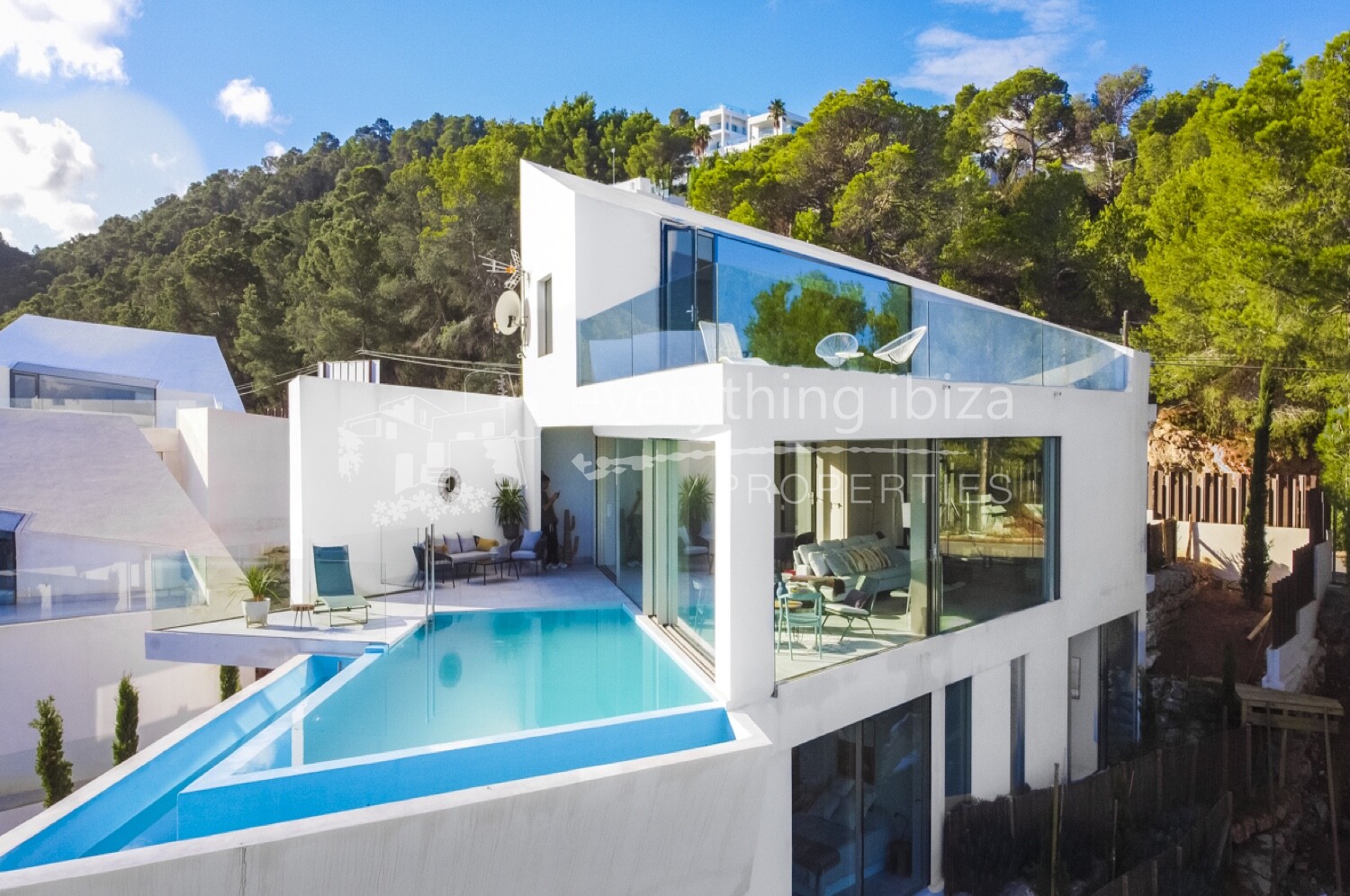 3 Luxury Modern Villas with Magnificent Views in Cala Moli, ref. 1443, for sale in Ibiza by everything ibiza Properties