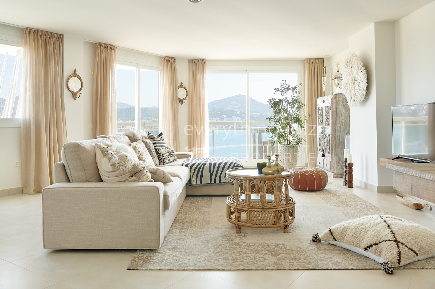 Striking Contemporary Apartment with Super Views of Talamanca Bay, ref. 1551, for sale in Ibiza by everything ibiza Properties