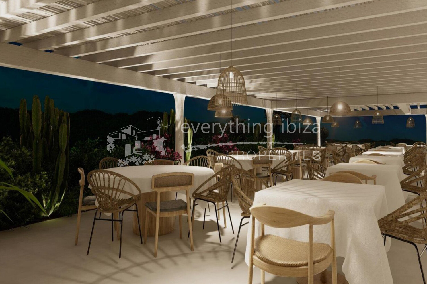 Licensed Mediterranean Style Restaurant with Super Views from Hillside Position, ref. 1600, for sale in Ibiza by everything ibiza Properties