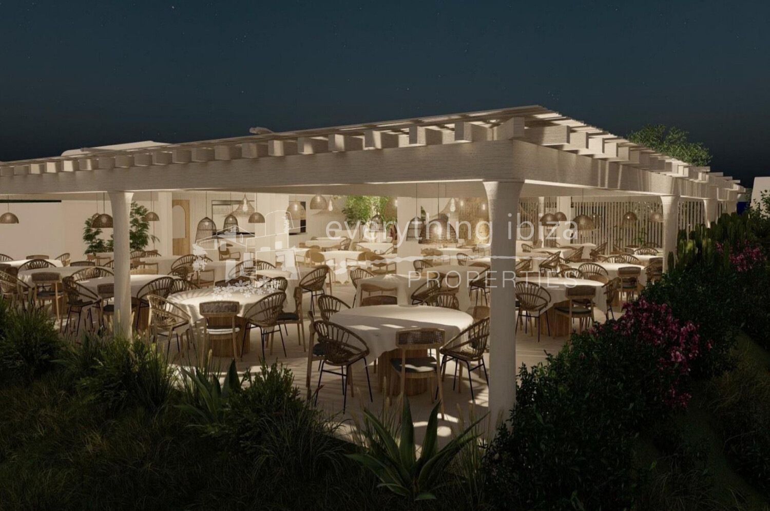 Licensed Mediterranean Style Restaurant with Super Views from Hillside Position, ref. 1600, for sale in Ibiza by everything ibiza Properties