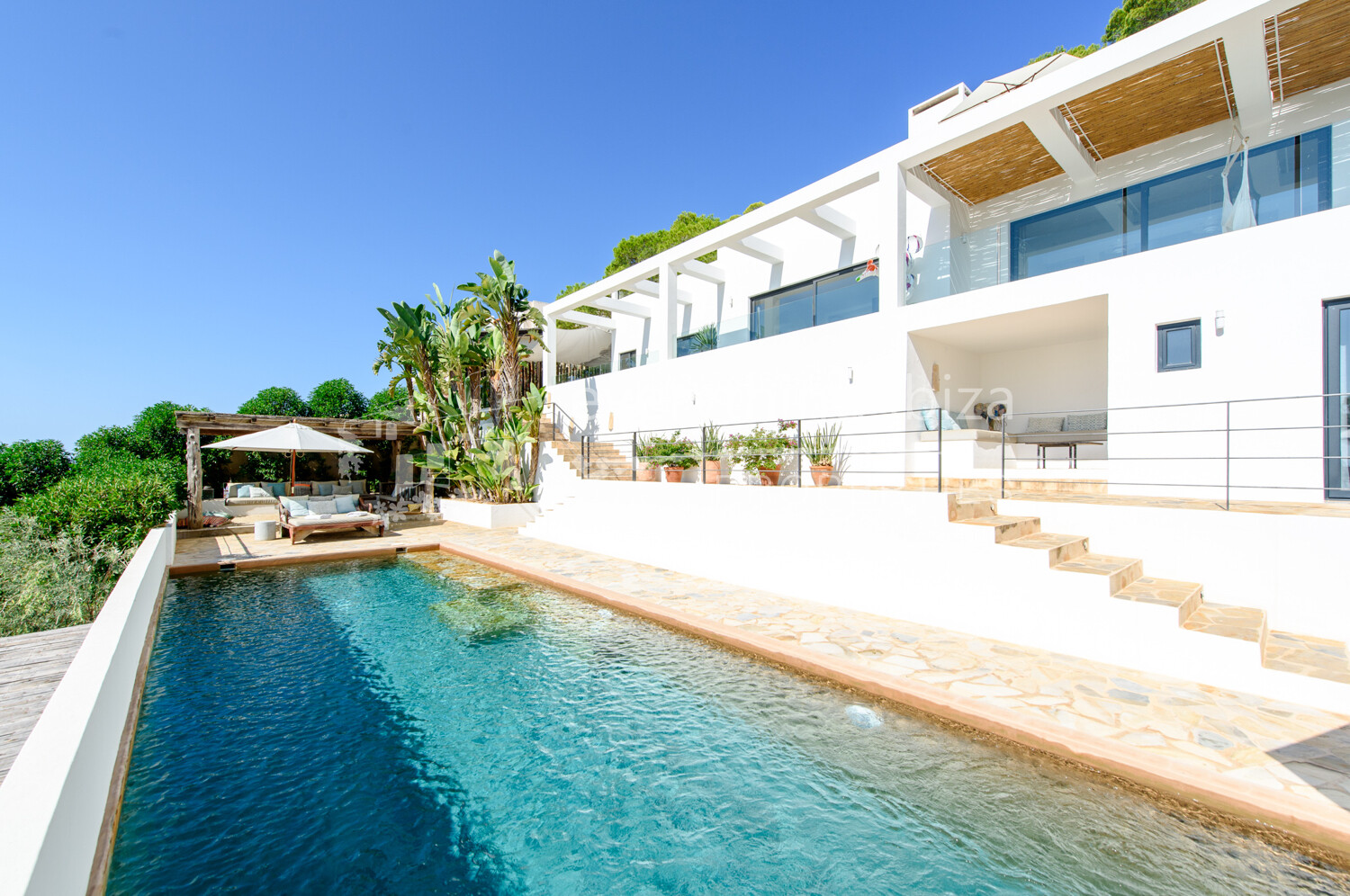 Beautiful Contemporary Hillside Villa with Sea and Sunset Views over Es Vedra, ref. 1658, for sale in Ibiza by everything ibiza Properties