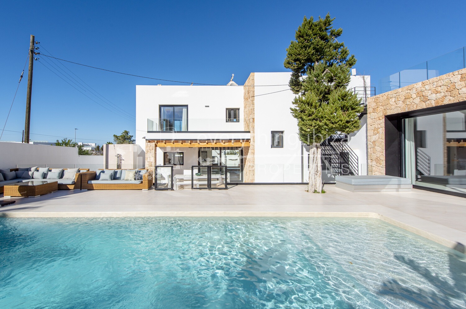 Stylish Contemporary Villa in Peaceful Setting near Beach with Sea and Sunset Views, ref. 1692, for sale in Ibiza by everything ibiza Properties