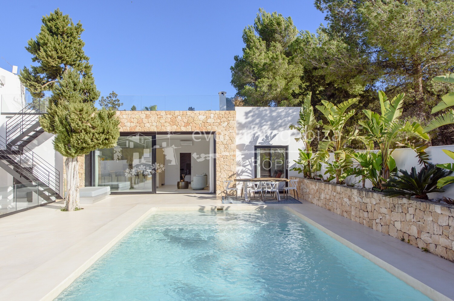 Stylish Contemporary Villa in Peaceful Setting near Beach with Sea and Sunset Views, ref. 1692, for sale in Ibiza by everything ibiza Properties