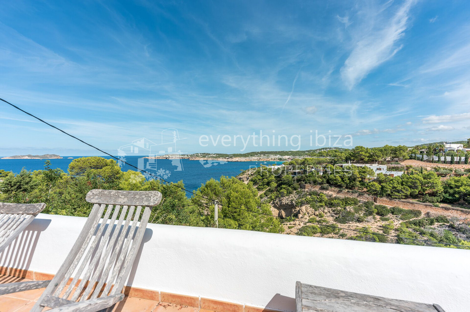 Charming Elegant Villa with Super Sea & Coastline Views in Peaceful Cala Moli, ref. 1704, for sale in Ibiza by everything ibiza Properties