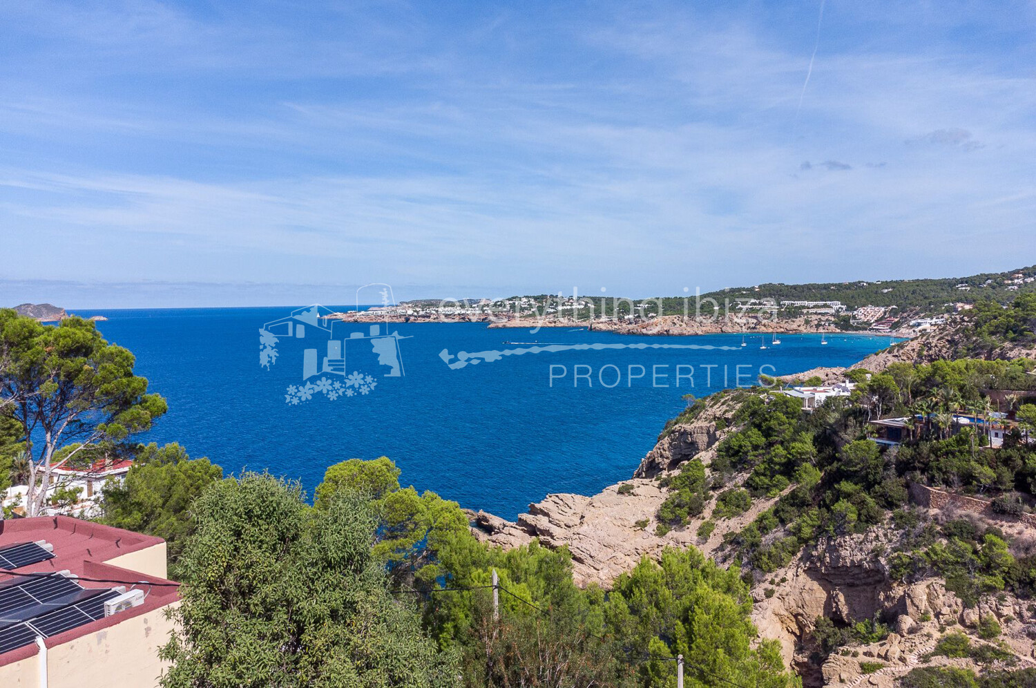 Charming Elegant Villa with Super Sea & Coastline Views in Peaceful Cala Moli, ref. 1704, for sale in Ibiza by everything ibiza Properties