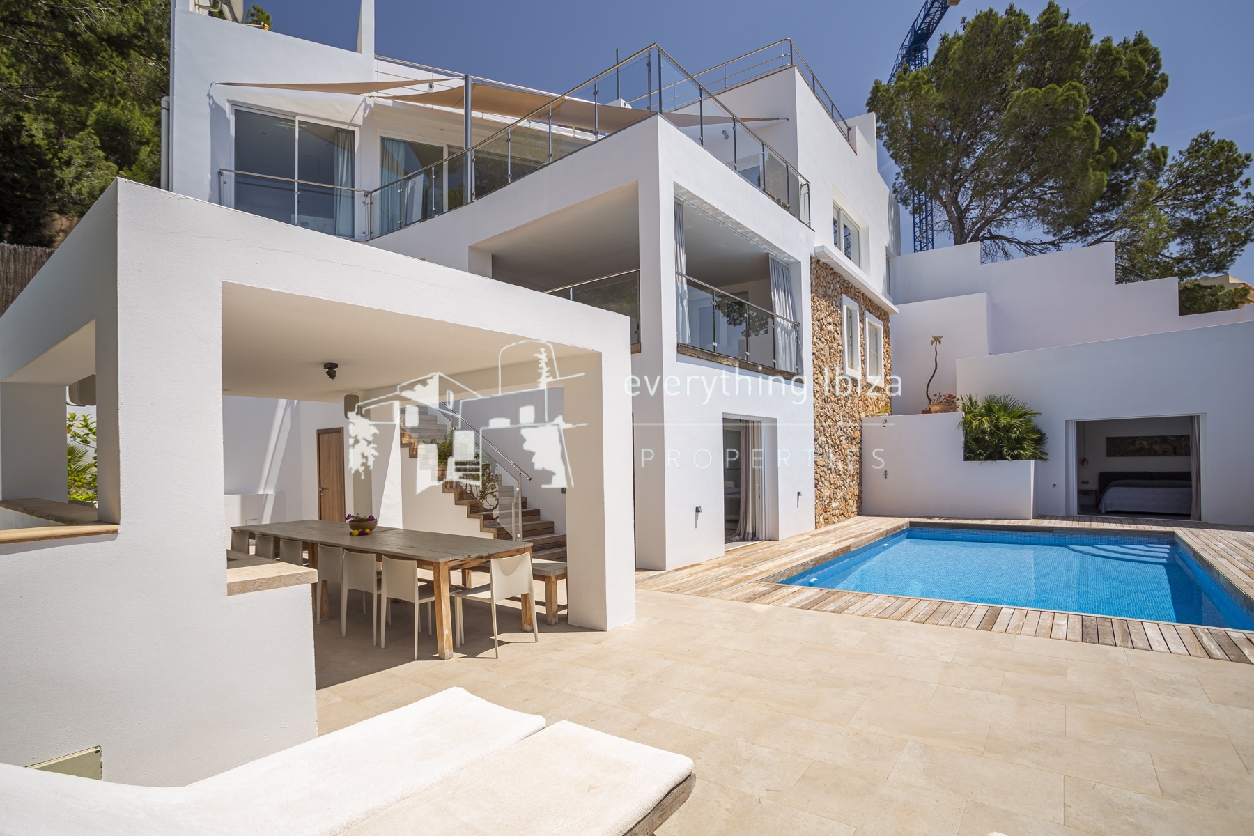 Magnificent Modern Villa in Cala Salada with Tourist License and Stunning Sea & Sunset Views by everything ibiza Properties - ref. 1825