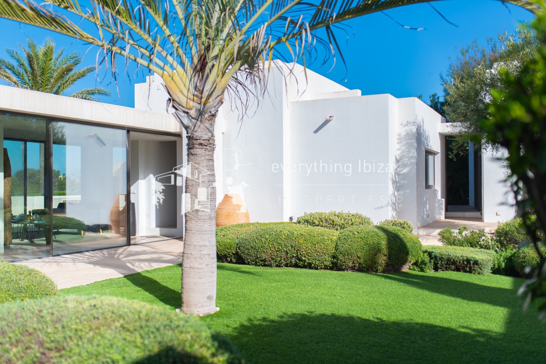 Contemporary elegance meets coastal luxury in this stunning sea-view villa with pool in Ibiza