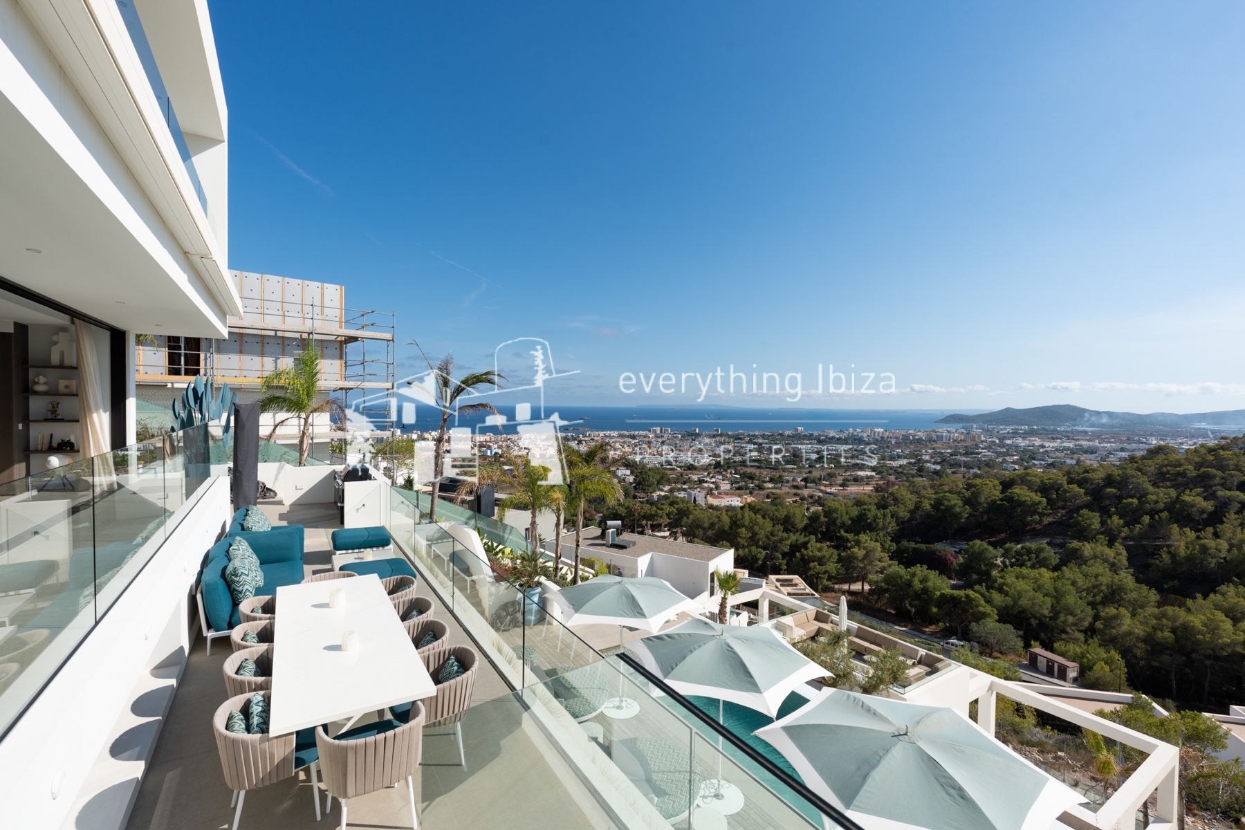 Chic Cosmopolitan Villa Close to Ibiza Town with Stunning Panoramic Elevated Views by everything ibiza Properties - ref. 1863
