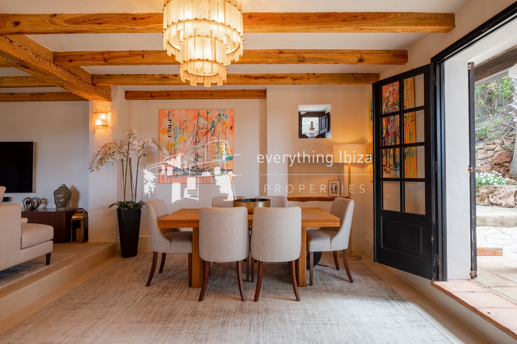 Beautifully Designed Authentic Country Villa with Guest House and Super Sea and Sunset Views - for sale by everything ibiza Properties - ref. 1893