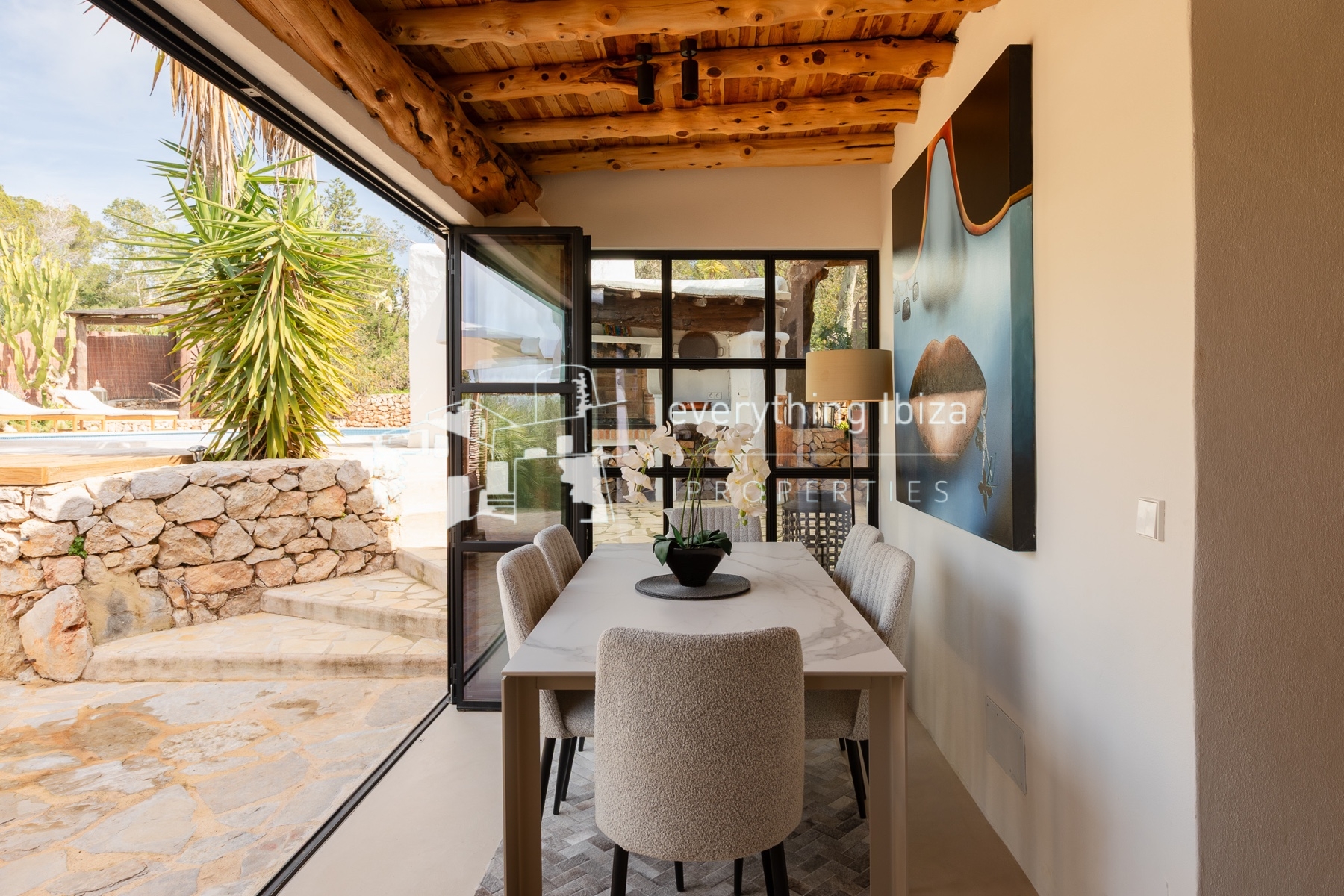 Beautifully Designed Authentic Country Villa with Guest House and Super Sea and Sunset Views - for sale by everything ibiza Properties - ref. 1893