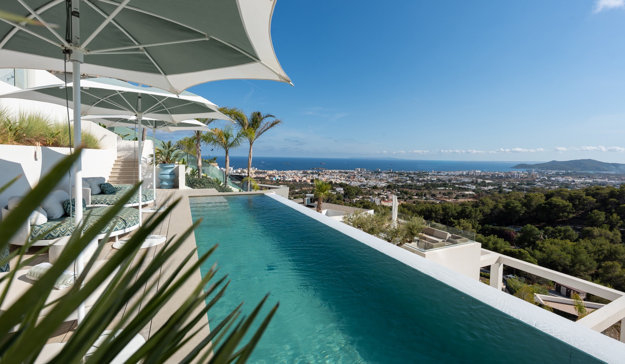 Chic Cosmopolitan Villa Close to Ibiza Town with Stunning Panoramic Elevated Views