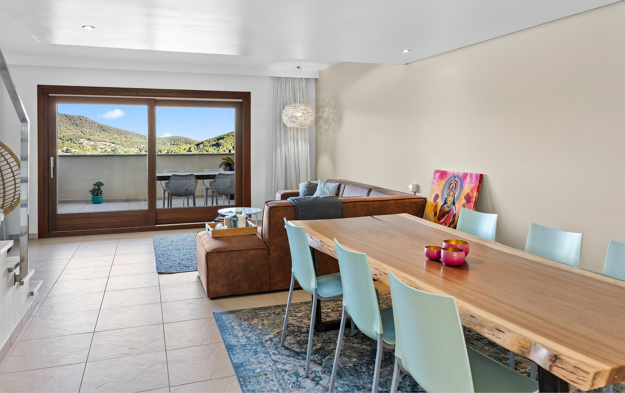 Cosmopolitan Duplex Apartment in an Elevated Location in Sant Josep Village